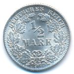 Германия, 1/2 марки (1917 г.)