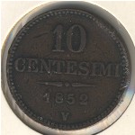 Lombardy-Venetia, 10 centesimi, 1852