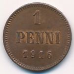 Finland, 1 penni, 1916