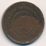 Стрейтс-Сетлментс, 1 цент (1890 г.)