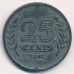 Нидерланды, 25 центов (1942 г.)