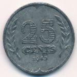 Нидерланды, 25 центов (1943 г.)