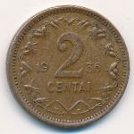 Lithuania, 2 centai, 1936