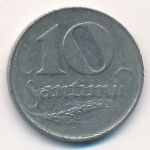 Latvia, 10 santimu, 1922
