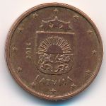 Latvia, 1 euro cent, 2014