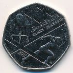Великобритания, 50 пенсов (2014 г.)