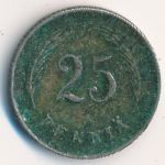Finland, 25 pennia, 1936