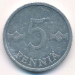Finland, 5 pennia, 1980