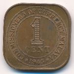 Малайя, 1 цент (1945 г.)