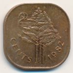 Свазиленд, 2 цента (1974–1982 г.)