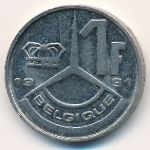 Belgium, 1 franc, 1991