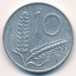 Italy, 10 lire, 1955