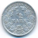 Германия, 1/2 марки (1915 г.)