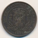 Spain, 10 centimos, 1875
