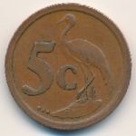 South Africa, 5 cents, 1993