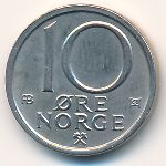 Norway, 10 ore, 1976