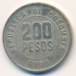 Colombia, 200 pesos, 1995