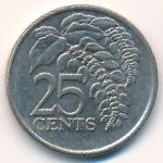 Trinidad & Tobago, 25 cents, 1998