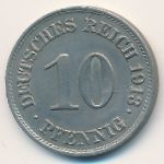 Germany, 10 pfennig, 1890–1916
