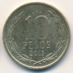 Чили, 10 песо (2013 г.)