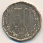 Chile, 50 pesos, 2013