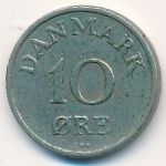 Denmark, 10 ore, 1956