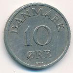 Denmark, 10 ore, 1957