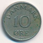 Denmark, 10 ore, 1955