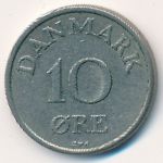 Denmark, 10 ore, 1958