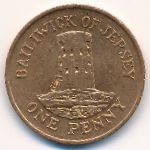 Jersey, 1 penny, 1987