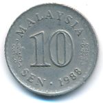 Malaysia, 10 sen, 1988