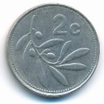 Malta, 2 cents, 1995