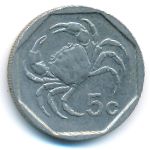 Malta, 5 cents, 1995