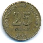 Филиппины, 25 сентимо (2001 г.)