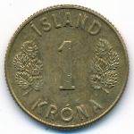 Iceland, 1 krona, 1971