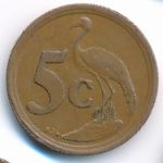 South Africa, 5 cents, 1993
