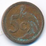 South Africa, 5 cents, 1992