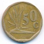 South Africa, 50 cents, 1991