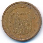 Испания, 2 евроцента (2007 г.)