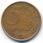 Brazil, 5 centavos, 2003