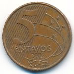 Brazil, 5 centavos, 2006