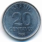 Brazil, 20 centavos, 1986