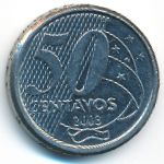 Brazil, 50 centavos, 2003