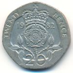 Великобритания, 20 пенсов (1982 г.)