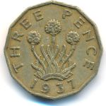 Great Britain, 3 pence, 1937