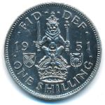 Великобритания, 1 шиллинг (1949–1951 г.)