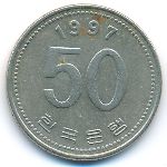 South Korea, 50 won, 1997