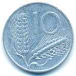 Italy, 10 lire, 1953