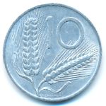 Italy, 10 lire, 1967