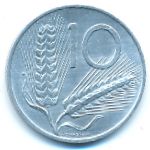 Italy, 10 lire, 1973